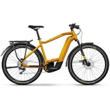 Haibike Trekking 8 Bosch 750Wh Elektro Trekking Bike Glossy Metallic Lava/Sparkling Yellow/Black Ink | 27.5" Herren Diamant L/58cm