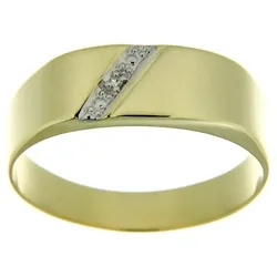 Goldring »Schmuck Geschenk Gold 333 Herrenring Goldring Siegelring«, mit Diamant, 438786-20 gelbgoldfarben-weißgoldfarben 0,005 ct   P2 = erkennbare Einschlüsse