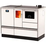 Pelletofen mit Brennofen (4,8 kW) + Boiler (15,2 kW) Sannover 20 kW Weiß