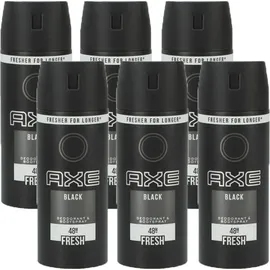 Axe Black Deodorant Bodyspray 6 x 150 ml
