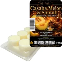 WonderWax Duftwachs Wax Melts für Duftlampe, 6 Kreise Duftmelt Wachsmelt Sojawachs Duftwachs Würfel für Raumdüfte, Wachs Duftöl Winter Indoor Schmelzen für Aromalampe Casaba Melon & Santal