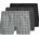 JACMILANO WOVEN BOXERS Schwarz Grau M