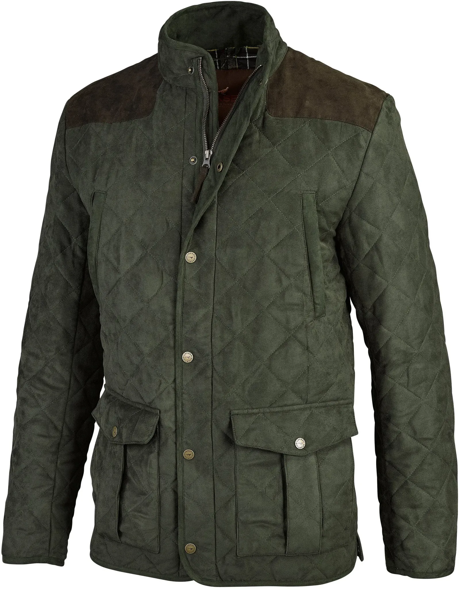Laksen Herren-Steppjacke Hampton, d. green-dk. brown, 50