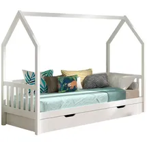 Vipack Hausbett Cabane 90 x 200 cm Kiefer massiv weiß