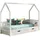 Vipack Hausbett Cabane 90 x 200 cm Kiefer massiv weiß