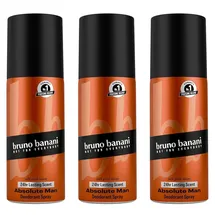 bruno banani DEO ABSOLUTE MAN x 150ml 24h Lasting Scent Deo Spray Deodorant