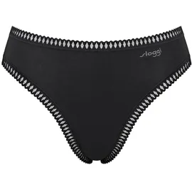 SLOGGI Slip 6 St. Schwarz/Weiß XS
