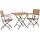 ACAMP Set Lindau 2x Sessel 1x Tisch 80 cm x 80 cm Teak-Schwarz