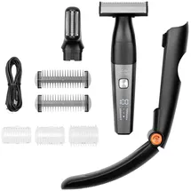 Sichler Men's Care Elektrischer Akku-Körper-Rasierer und -Haartrimmer Schwarz
