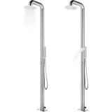 vidaXL Gartendusche 225 cm edelstahl 315941