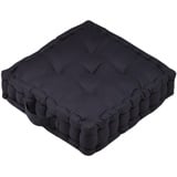 Stof Bodenkissen – Größe 45 x 45 x 10 cm – 100% Baumwolle – Farbe Carbon – Modell Oxford – Baumwollsatin – außergewöhnliche Qualität – Bequeme Sitzfläche – weich und elegant