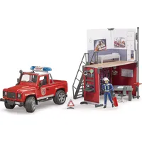 Bruder Feuerwehrstation mit Land Rover