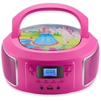 Tragbare Boombox | FM Radio | AUX-In | CD/CD-R | USB | Kopfhöreranschluss | Kompaktanlage | CD-Player | CD-Radio | Stereoanlage | Kinder Radio | Boombox