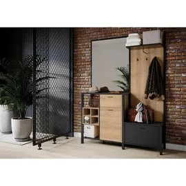 Forte High Rock Kompaktgarderobe 144,5 x 40,2 x 200 schwarz