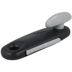 EUROHOME Dosenöffner Multiöffner Büchsenöffner mit Sicherungsknopf, Deckelöffner manuell – Küchenhelfer schwarz