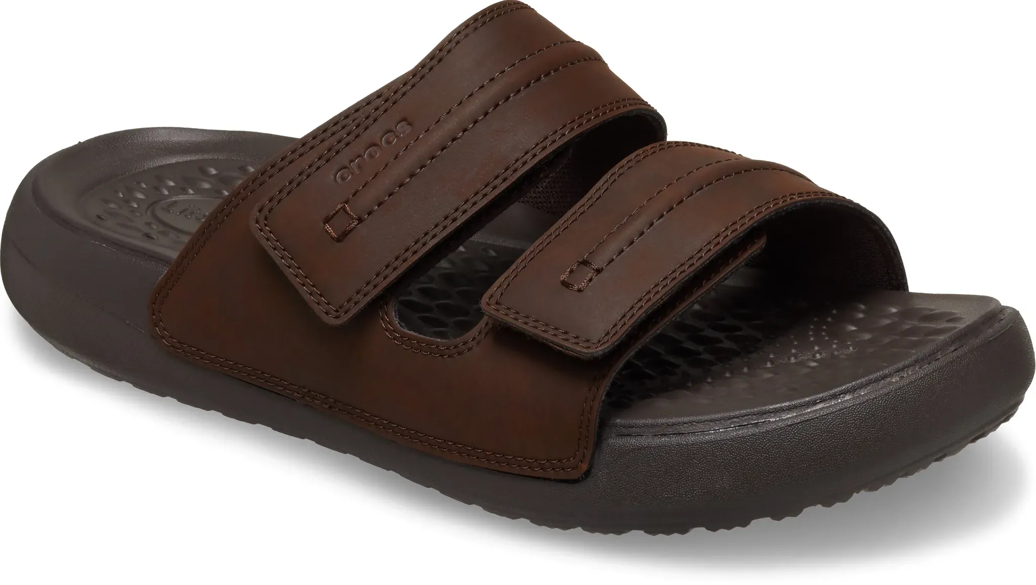 Crocs Badepantolette »Yukon Vista 2«, Sommerschuh, Poolslides, Schlappen, mit Klettverschluss Crocs espresso 43