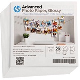 HP Fotopapier 49V50A 12,7 x 12,7 cm glänzend 250 g/qm 20 Blatt