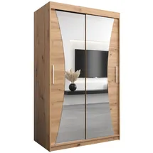 abiks möbel Schwebetürenschrank MONACO 120 x 200 x 62 cm Eiche Artisan