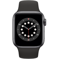 Apple Watch Series 6 GPS + Cellular 40 mm Aluminiumgehäuse space grau, Sportarmband schwarz