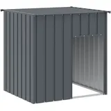 vidaXL - Hundehütte Mit Dach Anthrazit 110x103x109 Cm Verzinkter Stahl