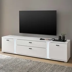 Unterschrank Fernseher in modernem Design LED Beleuchtung