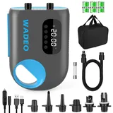 WADEO 18000mAh SUP Pumpe Elektrisch Akku, 20 PSI Hochdruck Elektrische SUP Luftpumpe mit LED-Licht, 110 V AC/12 V DC Schnellladung, Auto-Off für Stand Up Paddle Boards, Boote, Kajaks, Zelt, Matratze