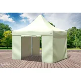 Faltpavillon Faltzelt Pavillon 3x3 Beige Gartenzelt Klappzelt Wasserdicht