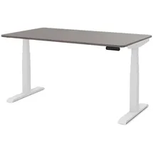 Assmann Electronic Schreibtisch Pitino Curved Grau / Weiß
