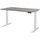 Assmann Electronic Schreibtisch Pitino Curved Grau / Weiß