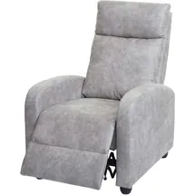 MCW Relaxsessel MCW-F76 Stoff/Textil 75 x 100 x 80 cm Grau mit Liegefunktion