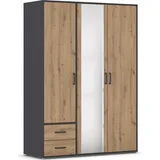 Rauch Drehtürenschrank Yarm 140 x 194 x 53 cm Grau