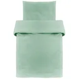 Makian Bettwäsche 80 x 80 cm / 35 x 40 cm - Uni - Icegreen