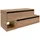 Fackelmann Waschbeckenunterschrank 2 Schubladen 128,7 x 51,6 x 46,5 cm Oak/Schwarz