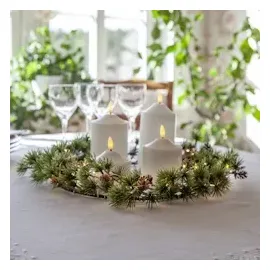 Star Trading LED Stumpenkerze 15 cm weiß