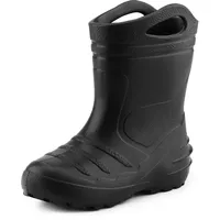 Ladeheid Kinder federleichte Eva Thermo Gummistiefel gefüttert KL051 (Schwarz,