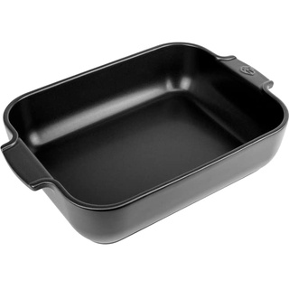 Peugeot - Rechteckige Auflaufform Keramik 32 x 21,7 x 7,2 cm - Fassungsvermögen: 2,7 L - 10 Jahre Garantie - Satinschwarz