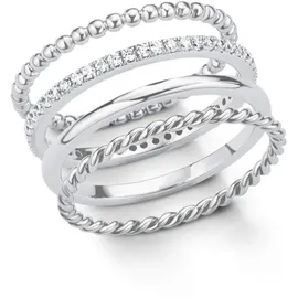 s.Oliver s.Oliver Ring für Damen, Sterling Silber 925, Zirkonia (synth.) Ringe Weiss