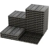 GarveeHome Wetterfeste, rutschfeste Verbundholz Terrassenfliesen 30x30cm – Outdoor Balkon- & Gartenfliesen für Wanddeko, Pool, Terrasse, Veranda – Einfache DIY-Verlegung – 27er Set, 27PCS/set