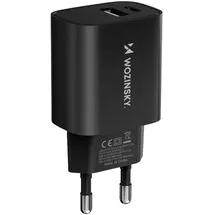 wozinsky Wgwcb USB-A USB-C 20W Wandladegerät - Schwarz