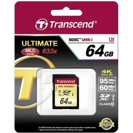Transcend SDXC 64GB Class 10 95MB/s UHS-I U3