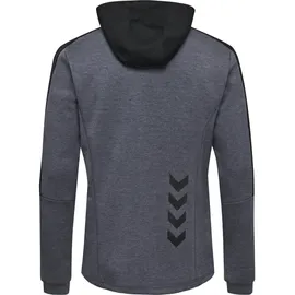 hummel hmlTROPPER Freizeit Kapuzenjacke Herren black iris melange S