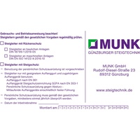 Günzburger Guenzburger, Hausnummer + Türschild, Kennzeichnungsaufkleber für Steigschutzeinrichtung