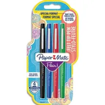 Paper Mate Flair Filzstifte 4 St. Schwarz/Blau/Grün/Rot