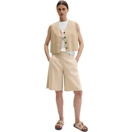 Marc O'Polo "aus Viskose-Leinen-Stretch", Damen, Gr. 34, sandpaper, Obermaterial: 53% Leinen, 45% Viskose, 2% Elasthan. Futter: 100% Baumwolle, unifarben, regular fit, V-Ausschnitt, Westen Anzugweste