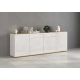 INOSIGN Sideboard »GARDA, Kommode, Schrank, untere Türen mit Push-to-Open, Made in Italy« 1 Stk. tlg. 4 Türen, 2 Schubladen, grifflos Breite 200 cm, weiß