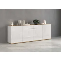 INOSIGN Sideboard »GARDA, Kommode, Schrank, untere Türen mit Push-to-Open, Made in Italy« 1 Stk. tlg. 4 Türen, 2 Schubladen, grifflos Breite 200 cm, weiß