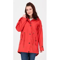 Regenmantel DEPROC ACTIVE "Friesennerz HALIFAX NEW WOMEN", Damen, Gr. 40 (M), rot, Obermaterial: 100% Polyurethan; Futter: 100% Polyester, casual, Langarm mit Druckknopf, Mäntel, auch in Großen Größen erhältlich