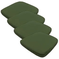 Stuhlkissen Outdoor 4er-Set - bequeme & komfortable Sitzkissen für Garten- & Essstühle - grün, 48x48 cm, UV-Schutz, recyceltes Material, robust & langlebig