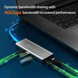 j5create JCD403 (USB-C, Dockingstation + USB Hub,