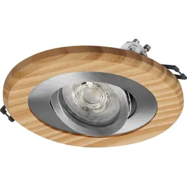 Osram Wood Spot 3er Set GU10 Satin-Nickel Holz-Optik Aluminium